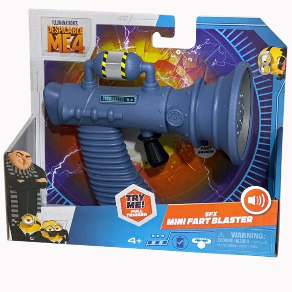 Despicable Me 4 SFX Mini Fart Blaster Toy With 8 Sounds & Light-Up Effects - Picture 1 of 4